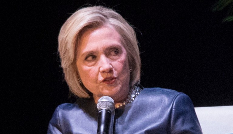 Hillary Clinton speaks.