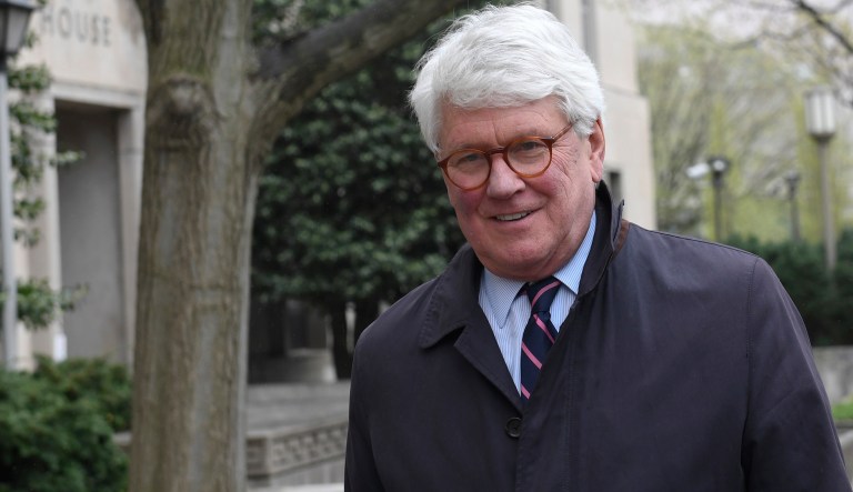 Greg Craig, former White House counsel to former President Barack Obama, leaves federal court in Washington, Friday, April 12, 2019, after pleading not guilty to charges of making false and misleading statements to federal prosecutors related to his work on behalf of Russian-backed former Ukrainian President Viktor Yanukovych.