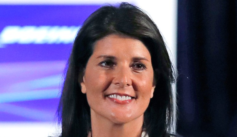 Nikki Haley is seen.