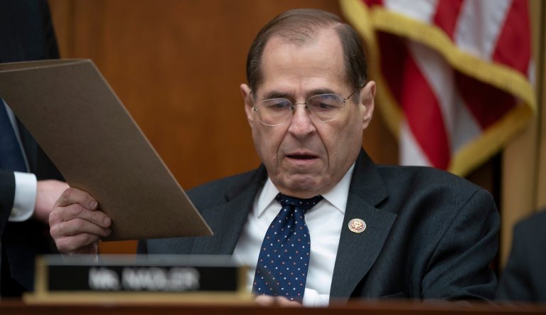 House Judiciary Committee, Rep. Jerrold Nadler, D-N.Y., prepares for a hearing on Capitol Hill in Washington, Tuesday, April 30, 2019.