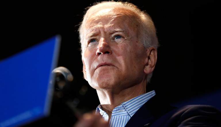 Former Vice President and Democratic presidential candidate Joe Biden speaks during a rally, Tuesday, April 30, 2019, in Cedar Rapids, Iowa.