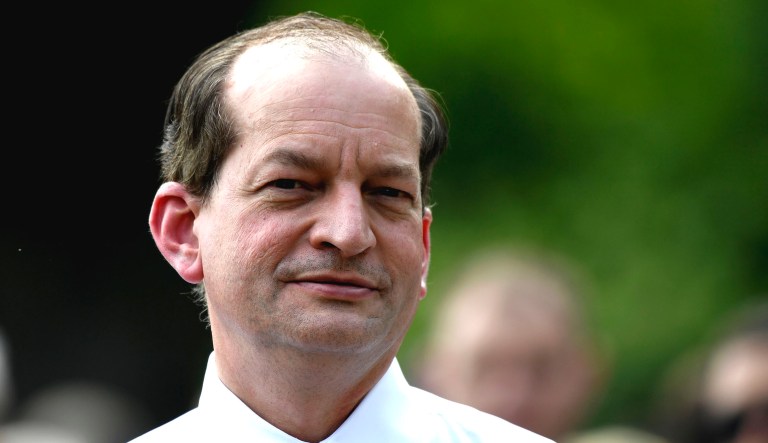 Labor Secretary Alex Acosta attends an event.