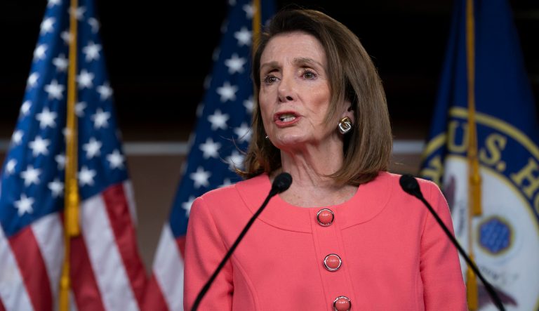Speaker of the House Nancy Pelosi, D-Calif., speaks to the media at a news conference on Capitol Hill in Washington, Thursday, May 2, 2019. 