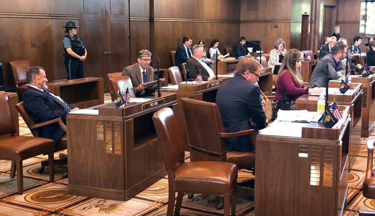 Enough Republican state senators returned to the Oregon Senate in Salem on Monday, May 13, 2019, to end a standoff in its fifth day, in which GOP senators kept the Senate from reaching a quorum.