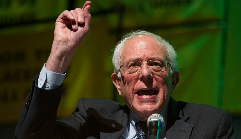 Sen. Bernie Sanders, I-Vt., at Howard University in Washington, Monday, May 13, 2019.
