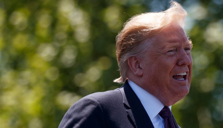 President Donald Trump speaks at the U.S. Capitol, Wednesday, May 15, 2019, in Washington. 