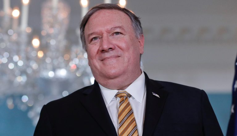 Secretary of State Mike Pompeo at the US State Department, Thursday, May 15, 2019 in Washington. 