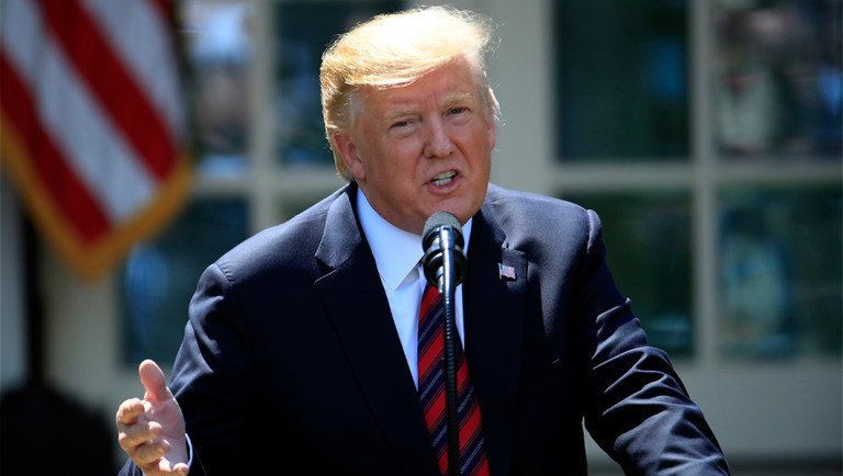 President Donald Trump speaks about modernizing the immigration system in the Rose Garden of the White House, Thursday, May 16, 2019, in Washington. 