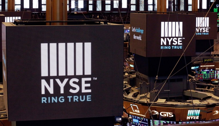 The New York Stock Exchange is seen.