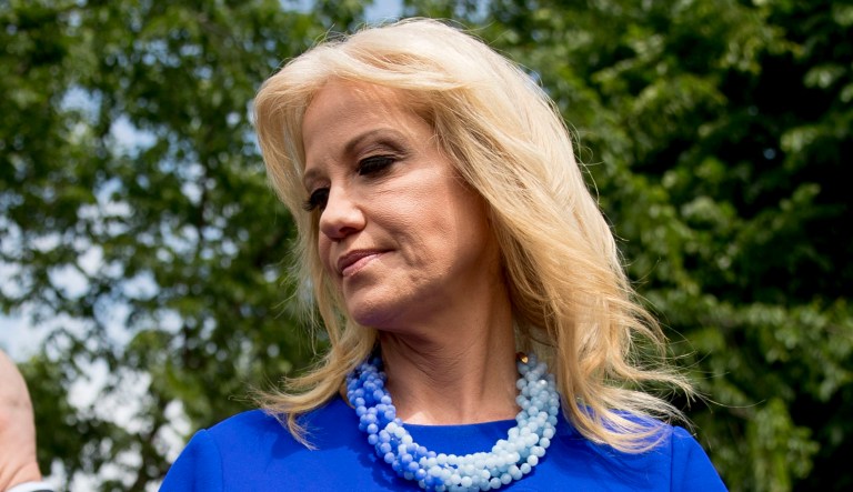 Counselor to the President Kellyanne Conway is seen.