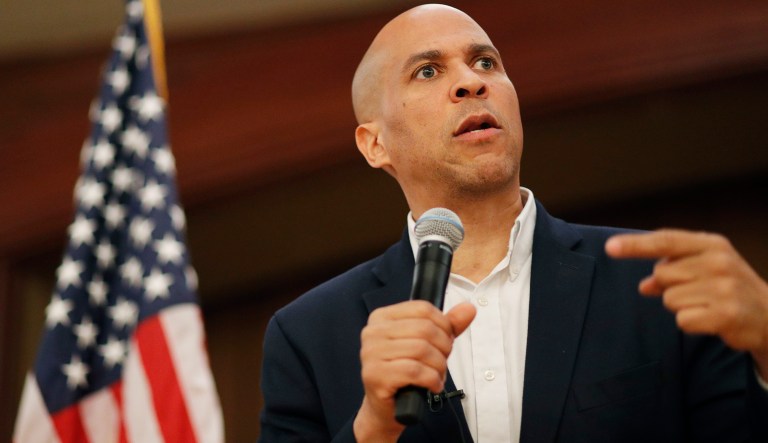 Democratic presidential candidate Sen. Cory Booker speaks at a campaign event Tuesday, May 28, 2019, in Henderson, Nev.
