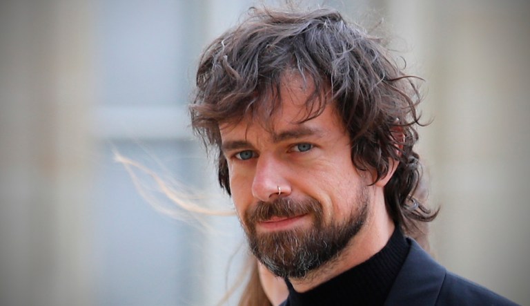 Twitter CEO Jack Dorsey heads for a meeting in Paris. 
