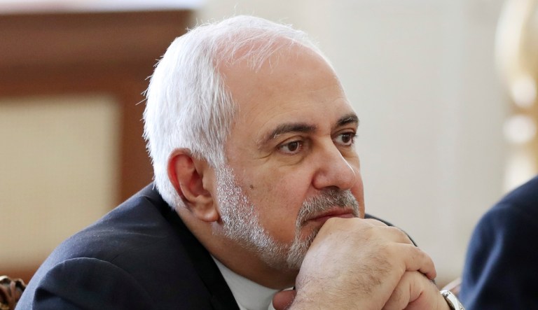 Iranian Foreign Minister Mohammad Javad Zarif attends a meeting.