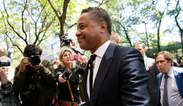 Actor Cuba Gooding Jr. arrives at the New York Police Department's Special Victim's Unit on Thursday to face allegations he groped a woman at a city night spot. A 29-year-old woman told police the 51-year-old Gooding grabbed her breast while he was intoxicated around 11:15 p.m. Sunday. Gooding denies the allegations. 