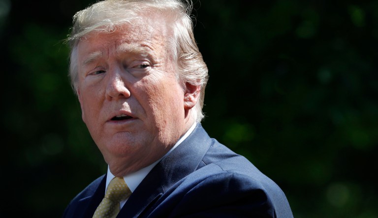 President Donald Trump speaks in the Rose Garden of the White House, Friday June 14, 2019, in Washington. 