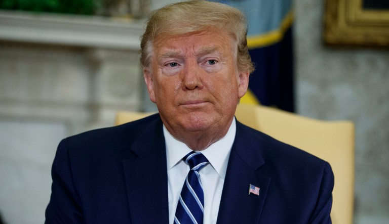 President Trump is seen in the White House.