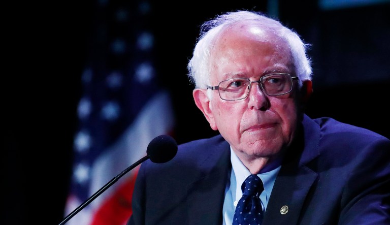 Democratic presidential candidate Sen. Bernie Sanders, I-Vermont, speaks.