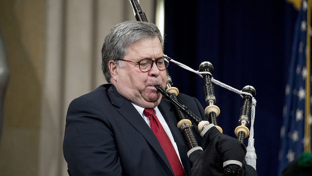 William Barr pipes in talk of national priorities at the DOJ