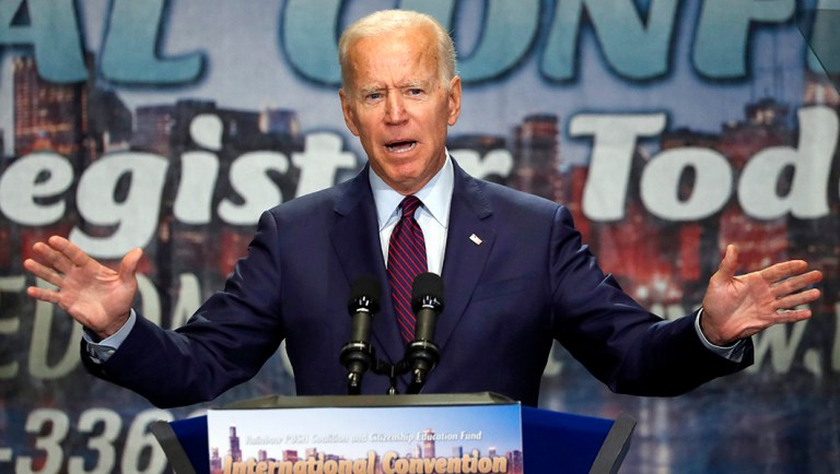 Democratic presidential candidate former Vice President Joe Biden.