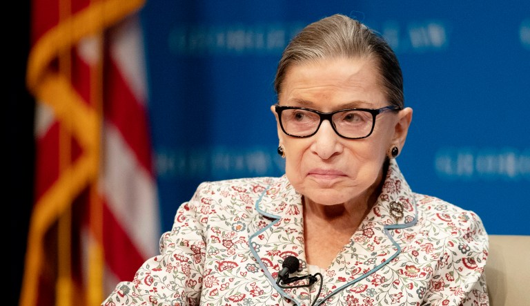 Supreme Court Associate Justice Ruth Bader Ginsburg speaks.