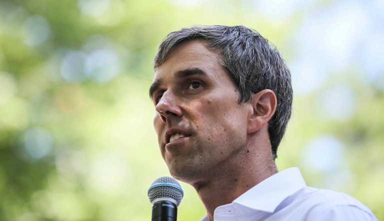 Democratic presidential candidate Beto O'Rourke speaks.