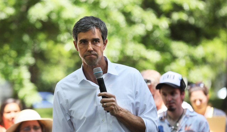 Democratic presidential candidate, Former U.S. Rep. Beto O'Rourke attends Manchester Democrats annual Potluck Picnic at Oak Park in Manchester, N.H., Saturday, July 13, 2019. 