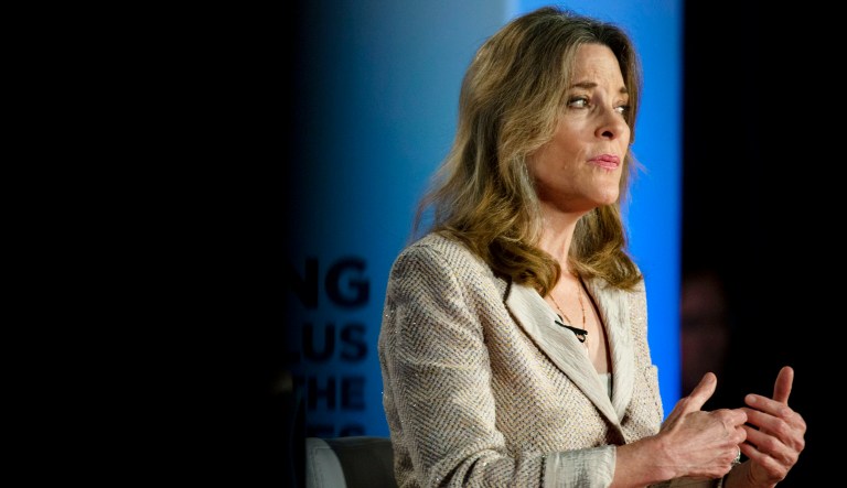 Democratic presidential candidate Marianne Williamson speaks.