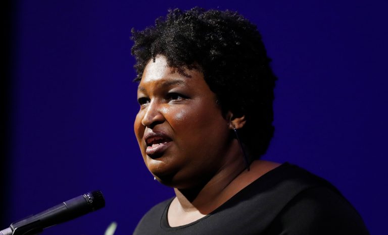 Former Georgia House Minority Leader Stacey Abrams addresses the 110th NAACP National Convention, Monday, July 22, 2019, in Detroit. 