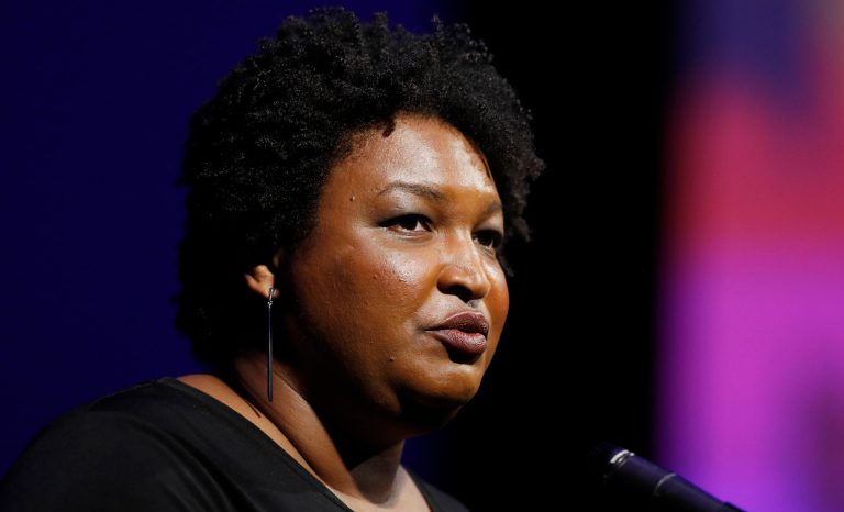 Former Georgia House Minority Leader Stacey Abrams addresses the 110th NAACP National Convention, Monday, July 22, 2019, in Detroit.