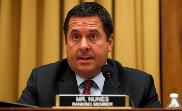 Rep. Devin Nunes, R-Calif, ranking member of the House Intelligence Committee questions former special counsel Robert Mueller as he testifies before the House Intelligence Committee hearing on his report on Russian election interference, on Capitol Hill, Wednesday, July 24, 2019 in Washington. 