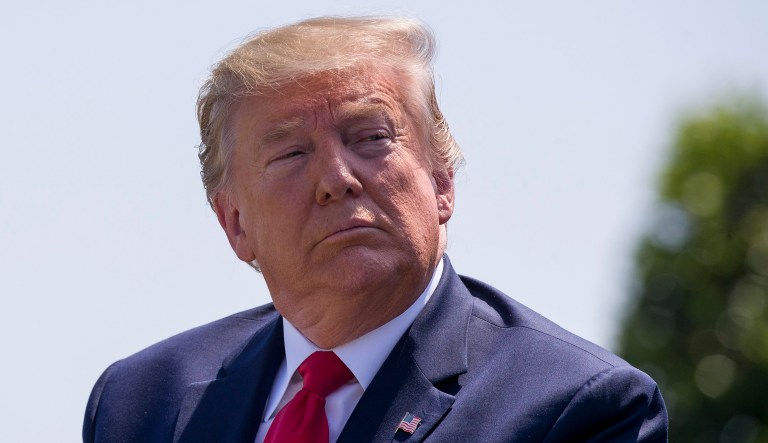 President Trump appears at an event.