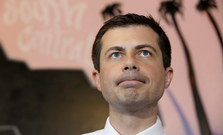 Democratic presidential candidate and South Bend, Ind., Mayor Pete Buttigieg tours Vector90, a co-working space and STEM center created by the late Nipsey Hussle, in Los Angeles, Thursday, July 25, 2019. 