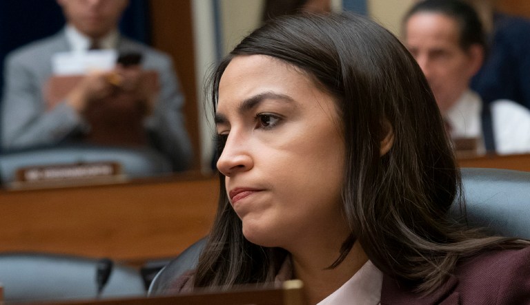 Rep. Alexandria Ocasio-Cortez, D-New York, is seen at a hearing.