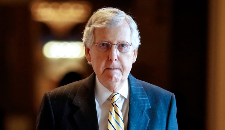 Senate Majority Leader Mitch McConnell, R-Kentucky, is seen.