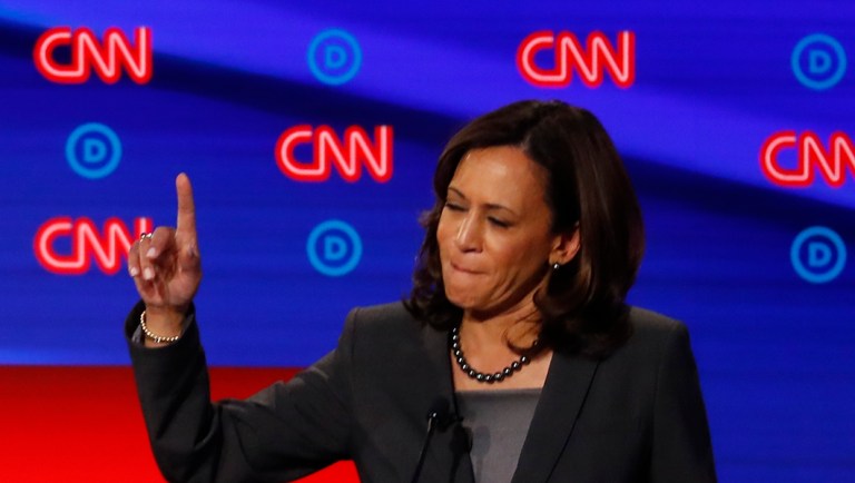 Kamala Harris stumbles
