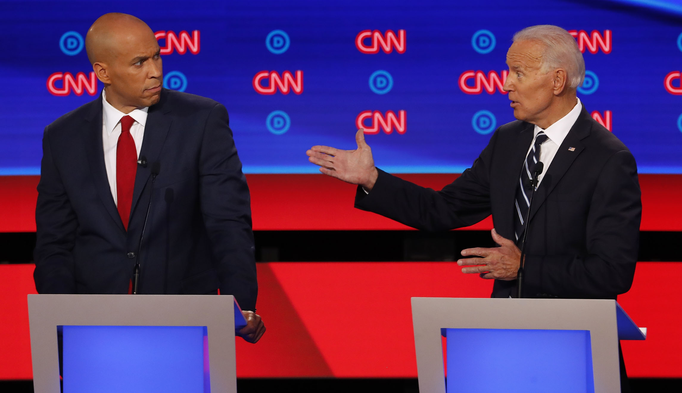 Booker tries to have it both ways, pleading for comity while attacking Biden