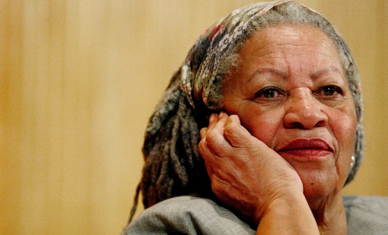 In this Nov. 25, 2005 photo, author Toni Morrison listens  during the Julio Cortazar professorship conference at the Guadalajara's University in Guadalajara City, Mexico. 