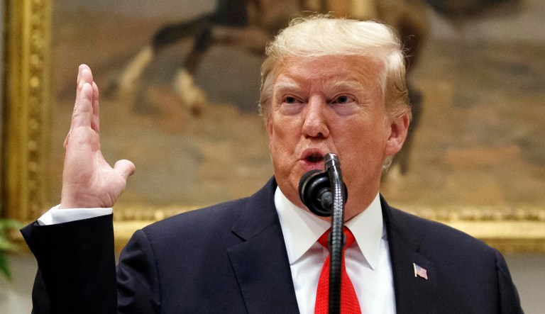 President Trump speaks.