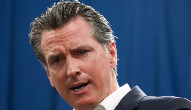 Gov. Gavin Newsom answers a question concerning his announcement that California will spend $20 million on a public awareness campaign about the dangers of vaping nicotine and cannabis products amid a rise in vaping-related illnesses, during a news conference in Sacramento, Calif., Monday, Sept. 16, 2019.