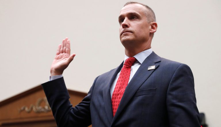 Corey Lewandowski, the former campaign manager for President Trump, is sworn in to testify to the House Judiciary Committee Tuesday, Sept. 17, 2019, in Washington. 