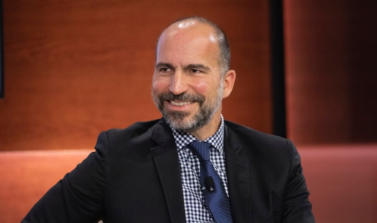 Dara Khosrowshahi, CEO of Uber. (AP Photo/Mark Lennihan)