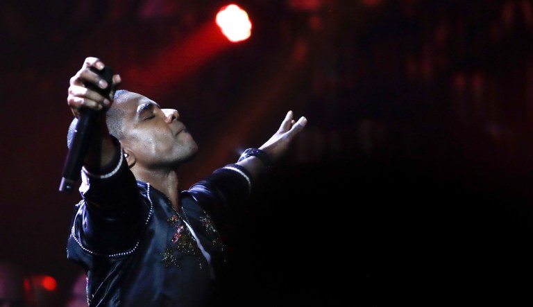 Kirk Franklin performs during the Dove Awards on Tuesday, Oct. 15, 2019, in Nashville, Tenn.