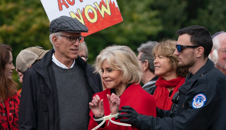 Ted Danson joins Jane Fonda in weekly arrest at climate change protests