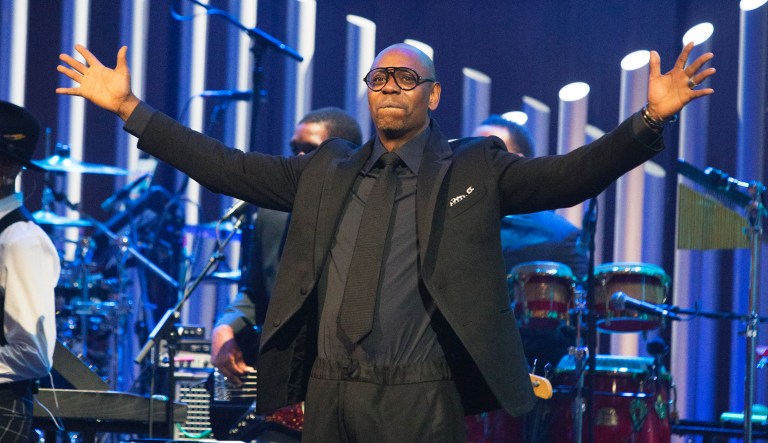 Dave Chappelle is honored with the Mark Twain Prize for American Humor at the Kennedy Center for the Performing Arts on Sunday, Oct. 27, 2019, in Washington, D.C.