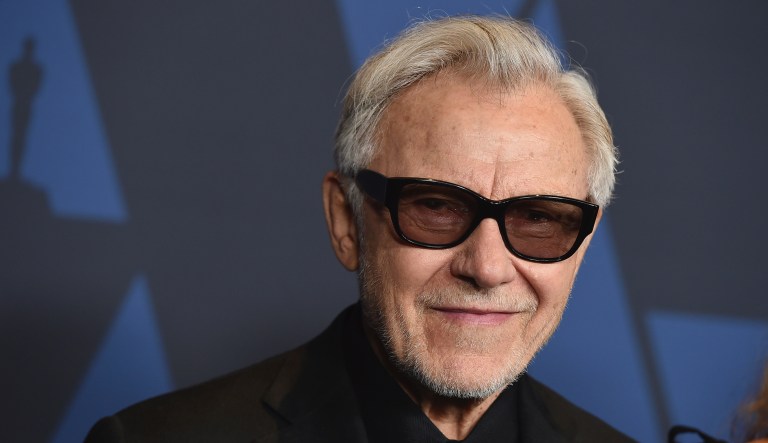 Harvey Keitel arrives at the Governors Awards on Sunday, Oct. 27, 2019, at the Dolby Ballroom in Los Angeles. 