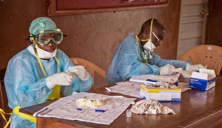 Health worker wearing protective clothing and equipment. Ebola cases have been confirmed in 10 African countries, including Congo where the disease was first reported in 1976. 