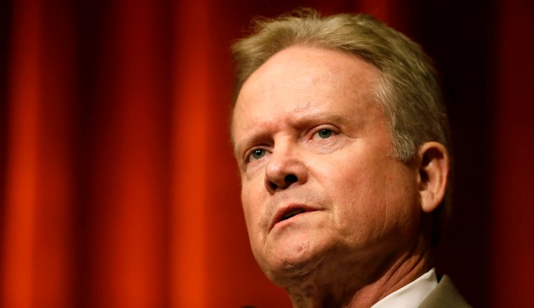 Former Virginia Sen. Jim Webb is pictured at an event.