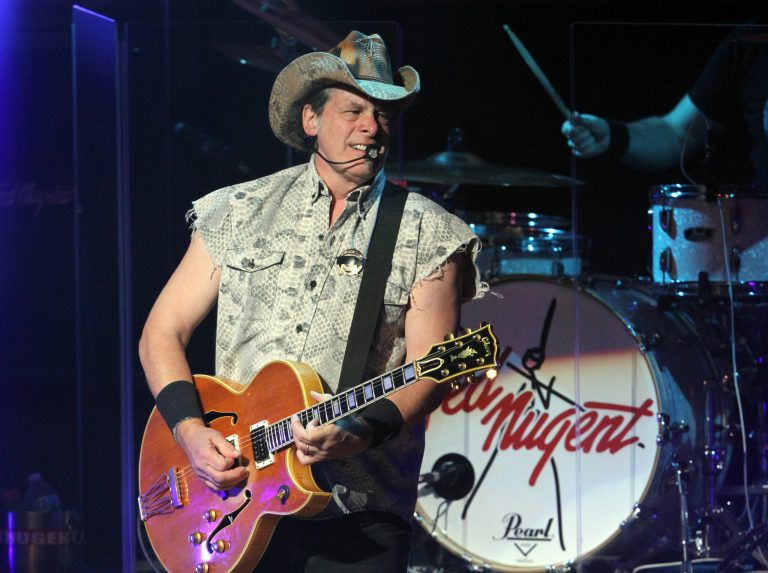 Ted Nugent performs during the Sonic Baptizm Tour at Atlanta Symphony Hall on Sunday, July 24, 2016, in Atlanta.