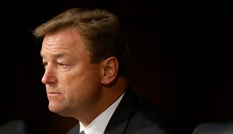 Sen. Dean Heller, R-Nev., appears at a hearing.
