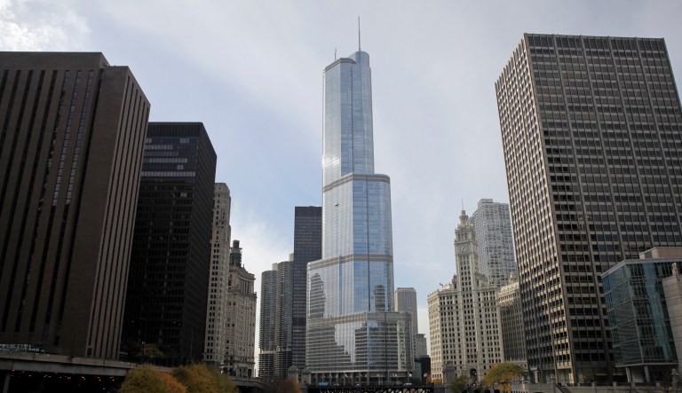 Trump International Hotel and Tower is seen in Chicago.